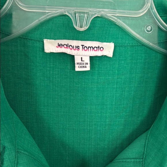 Flying Tomato Green Puff Sleeve Dress with Peter Pan Collar - Picture 2 of 6